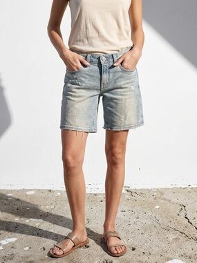 Anthropologie Pilcro and the Letterpress Distressed Denim Shorts Size 24
